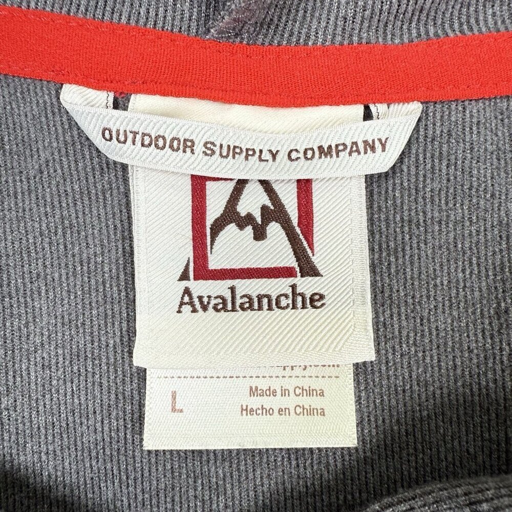 Avalanche Outdoor Supply Company Charcoal Gray Pullover Hoodie Large - Picture 3 of 11